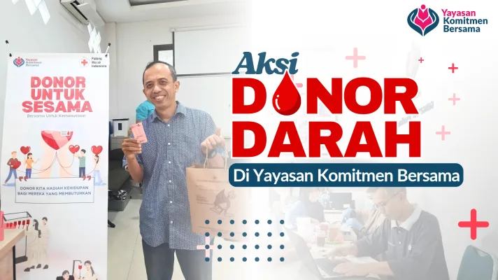 Kegiatan donor darah di yayasan komitmen bersama